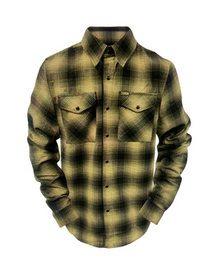 Dixxon Flannel  Men s  The Platoon   Green Tan Flannel Pearl Snap Shirt  XXL NIB