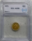Photo of a 1873-P Gold Dollar from an eBay listing that sold on Jul 20, 2026