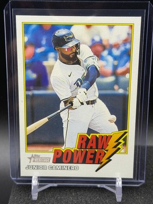 Junior Caminero 2026 Topps Heritage Raw Power #RP-JCA - Tampa Bay Rays