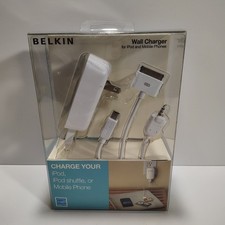Belkin Wall Charger for iPod iPod Shuffle Mobile Phones 30-Pin Mini USB Sealed