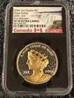 Canada 2024 Peace Dollar UHR 1oz Silver Gilt Proof $1 Coin NGC PF70 UC FR BC