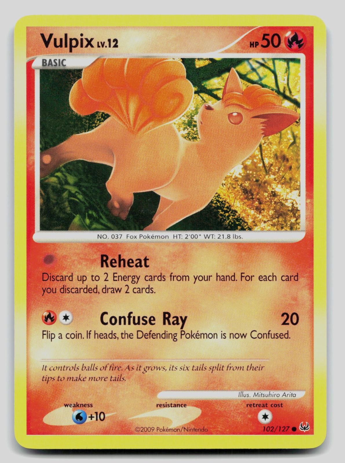 Vulpix 102/127 Common Platinum Pokemon Lightly Played