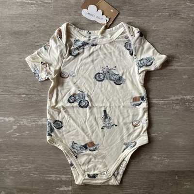 12-18m NWT Angel Dear Bamboo Bodysuit in Vintage Motorcycles
