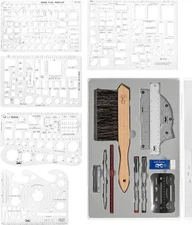 Mr. Pen 17 Pcs Geometry Set Compass Protractor Drafting Tools Kit