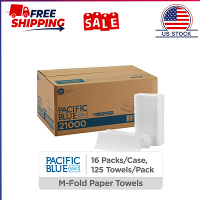 Pacific Blue Select  Multifold Premium 2-Ply C-Fold Paper Towels by GP PRO White