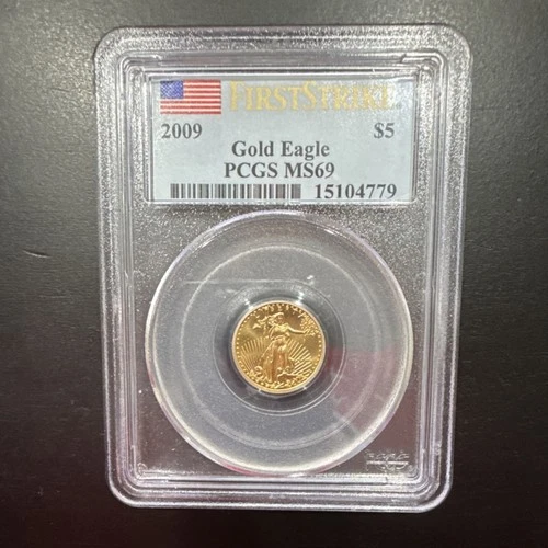 U.S. Mint 2009 Gold Eagle $5 1/10 oz 0.9167 Business PCGS MS69 Coin 15104779