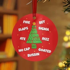 6-7 Christmas Ornament For Teens, Tween Slang Ornament, Gen Alpha Gift