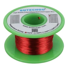BNTECHGO 34 AWG Magnet Wire - Enameled Copper - red 4 oz 