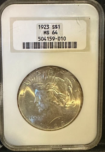 1923 Philadelphia Peace Silver Dollar $1 NGC MS64