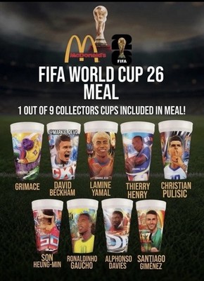 McDonald's 2026 FIFA World Cup Collectible Cups Full Set! (OPENED)