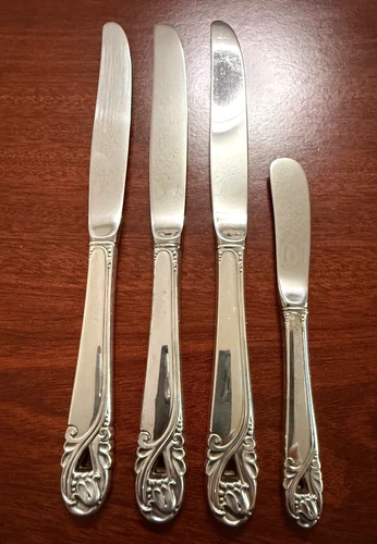 Sterling International Silver, Spring Glory  No Monogram 3 Knives, 1 Butterknife