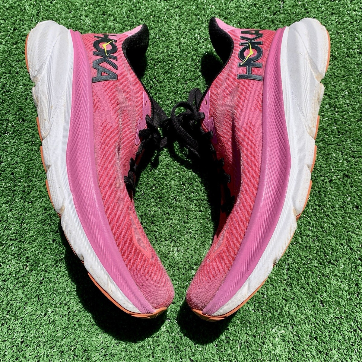 Hoka Clifton 9 Shoes Womens 7 Pink Black Road Race Running