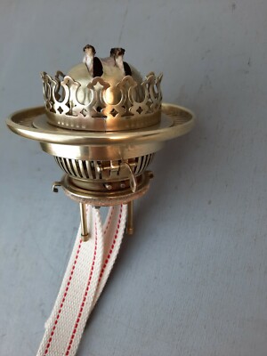 Hinks no2 key lift oil lamp burner cleaned polished new Hinks no2 key lift oil lamp burner cleaned polished new
