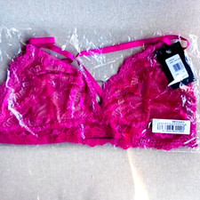 Frederick's of Hollywood Women's Size 1X Caroline Fuchsia Lace Bralette