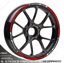 PROFILI ADESIVI SPORT CERCHIO RUOTA STICKERS BMW S1000 XR BIANCO ROSSO