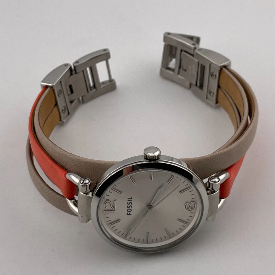 Relógio Fossil Georgia ES3222 Feminino 32mm Estojo Couro Quartzo Três Mãos Analógico - Imagem 2 de 4