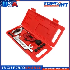 Double Flaring Brake Line Tool Kit Tubing Car Truck Tool Set w/ Mini Pipe Cutter