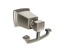 Moen Boardwalk Brushed Nickel Double-Hook Wall Mount Towel Hook