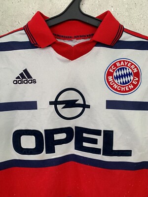 BAYERN MUNICH 1998 2000 AWAY FOOTBALL SHIRT #14 BASLER ADIDAS 11