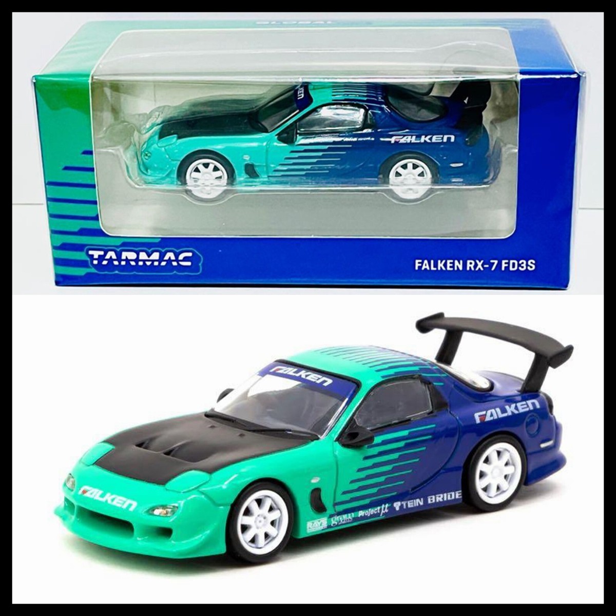 Tarmac Works 1/64 FALKEN MAZDA RX-7 FD3S NEW DIECAST CAR | eBay
