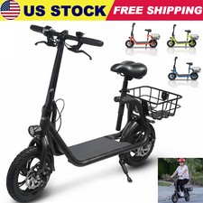 Adult Sports Electric Scooter with Seat Big Wheel Folding Electric Bike Commuter