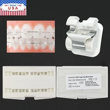US Dental Orthodontic Ceramic Self-ligating Bracket Braces Roth 022 345 Clever C
