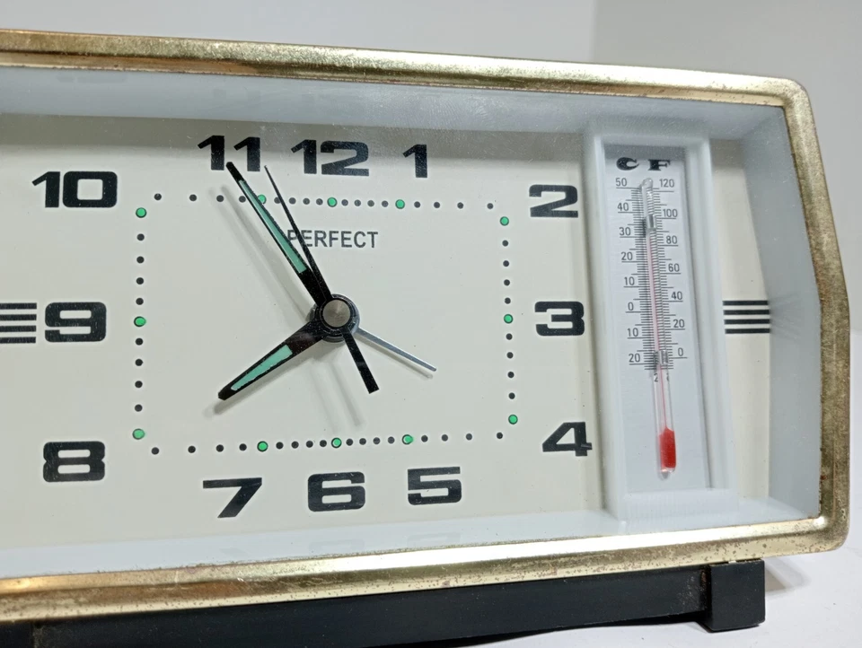 Alarm Clock Perfect Analog Bell Decorative Home Decor Thermometer Gift Perfect - Image 4 of 4