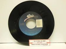 Joe Diffie: Is It Cold In Here / Back To Back Heartache, 45 RPM w/ JBT. EX