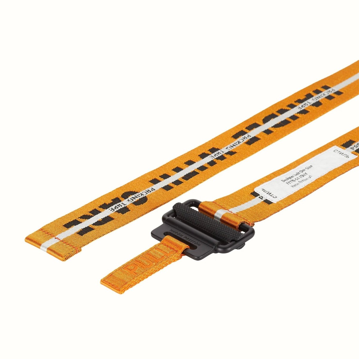 HERON PRESTON CLASSIC BUCKLE TAPE BELT ORANGE BLACK | eBay