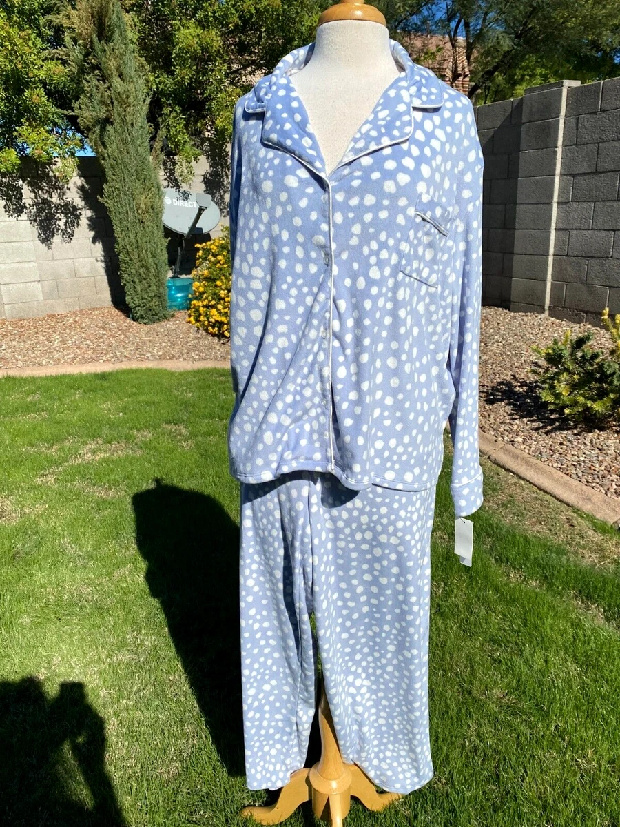 Donna Karan Luxurious Velour Pajamas 2 Piece Set Size 3X