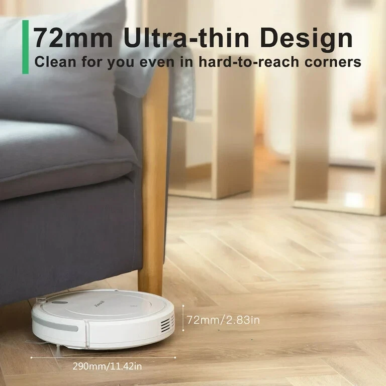 KBT X6 INSE Robot Vacuum Cleaner 1800Pa Suction Anti-collision Anti-fall (White) - Image 3 of 4