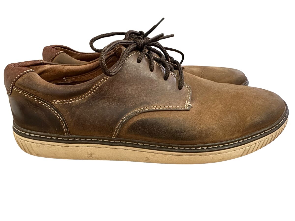 Johnston Murphy Shoes Mens 10 McGuffey Oxford Brown Oiled  display picture 2