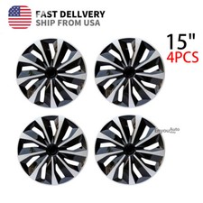 15 Set Of 4 Wheel Covers Snap On Full Hub Caps Fit R15 Tire Steel Rim