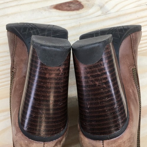 Kenneth Cole Reaction Boots Womens 9 M Might Win Side Zip Heels Bootie Brown - Picture 15 of 23