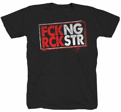 Fucking Rockstar Star Musik Rock'n Roll T-Shirt S-5XL schwarz