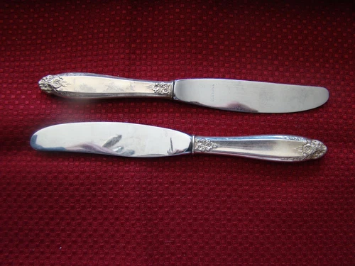 LOT OF 2 INTERNATIONAL STERLING SILVER PRELUDE HOLLOW HANDLE BUTTER SPREADERS