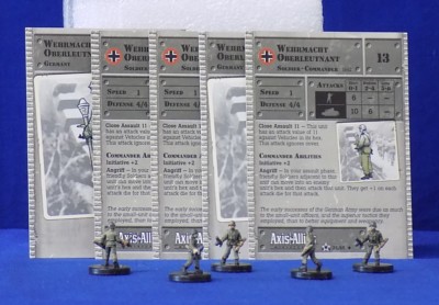 Axis & Allies Miniatures SET II 5 Wehrmacht Oberleutnants Stat Cards GE13 #35/45 | eBay