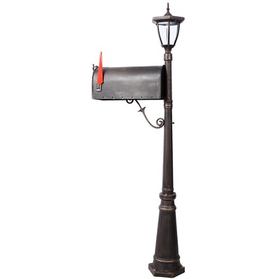 Mailbox/Post Light Combination Kit, Heavy Duty Cast Aluminum Mail Box, Modern