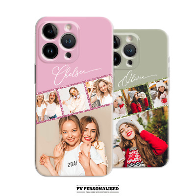 Personalisierte Handyhülle selbst gestalten Foto Silikon Cover für iPhone 15 11 14 13 12 XR