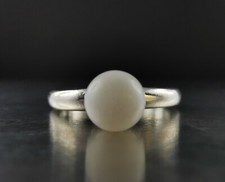 Ring silver 925 white pearl extremely noble sensual and beautiful 17 mm