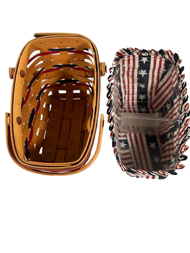 1996 Longaberger All-American Summertime Basket w/Liner & Divided Protector - Picture 3 of 4