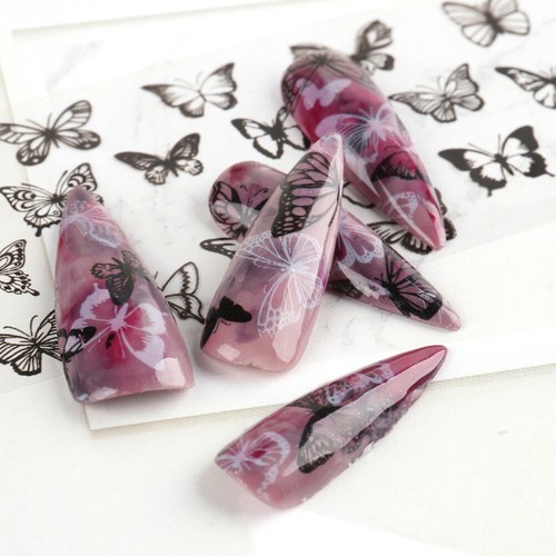 10 Rolls Nail Foil Transfer Sticker Butterfly Nail Art Stickers DIY Nail Decor - Picture 3 of 8