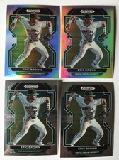 (4) 2022 Prizm Draft Picks Baseball #PDP27 Eric Brown 2 Silver + 2 Base