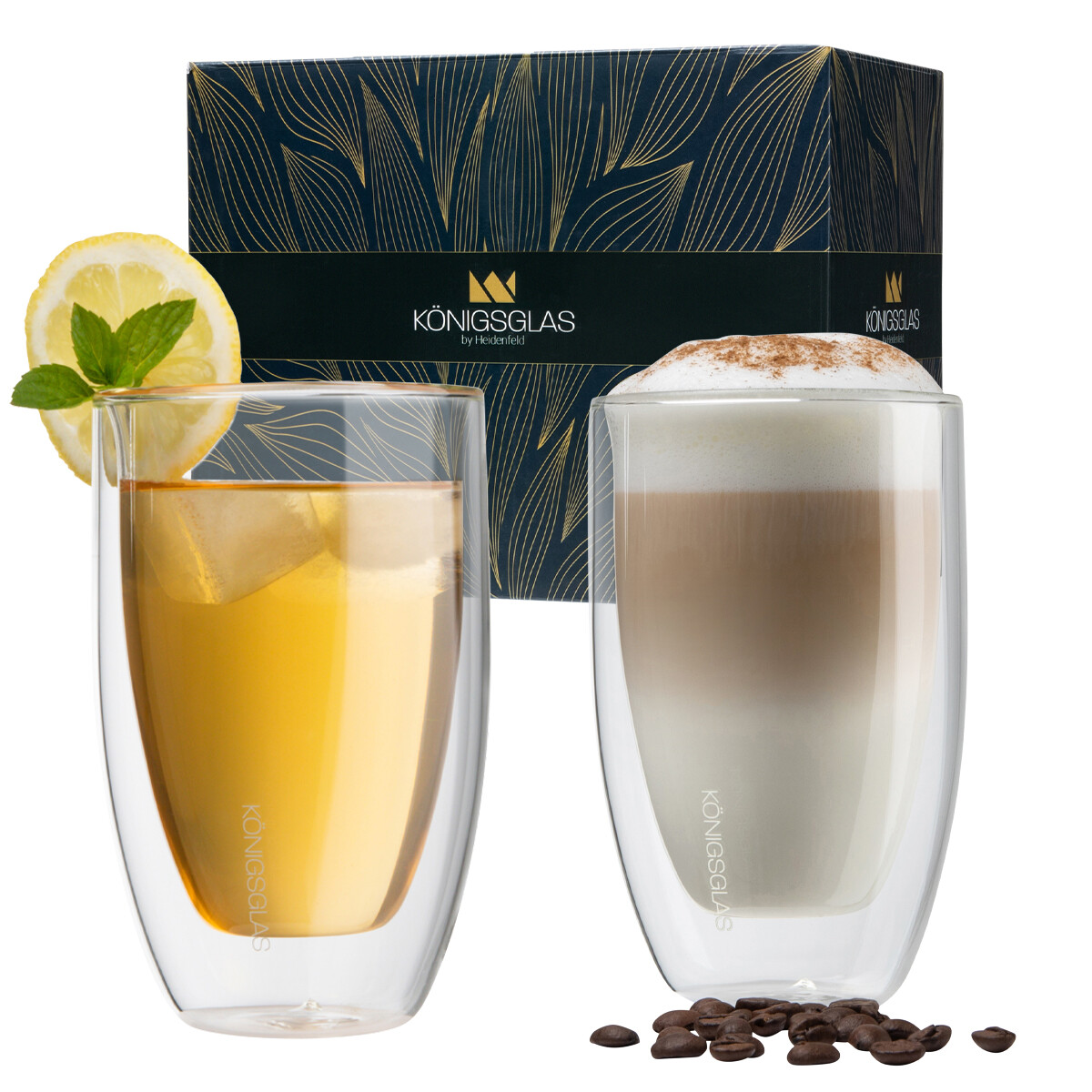 Doppelwandige Glas Latte Macchiato Thermo Gläser Set 300 Ml Kaffee Tee Cocktail