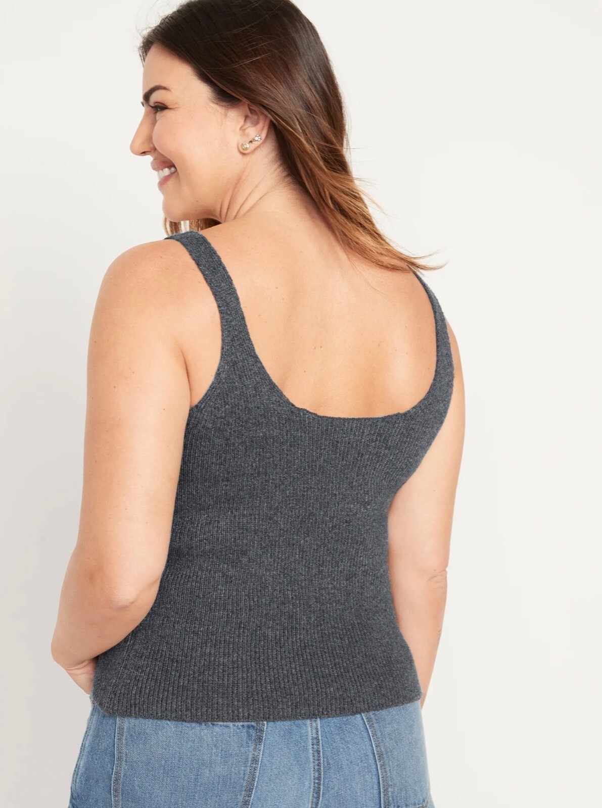 Old Navy Women's V-Neck Rib-Knit Sweater Tank Top Gray Size Small Medium  XXL | eBay