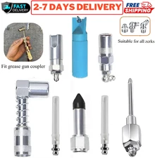 8x Grease Gun Coupler Adapters Accessories Set Fittings Tips Attachments Nozzles