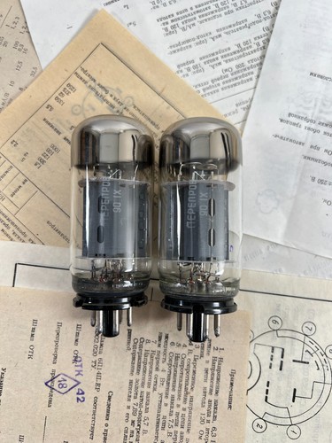Matched Pair 6P3S-E = 6L6 = 6L6GT REFLEKTOR TUBES NOS Amplitrex 6l6gc 2 - Picture 2 of 4
