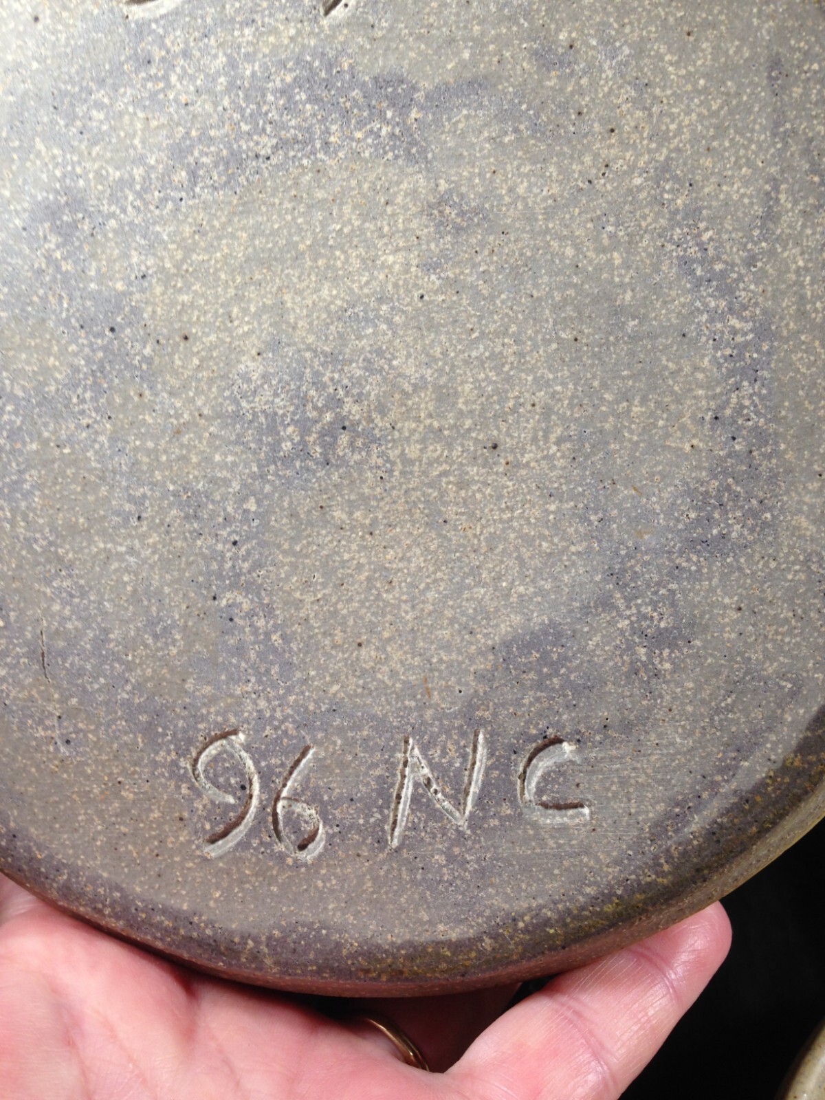 North Carolina Pottery Hand Spun Crock with Lid Signed Bryan