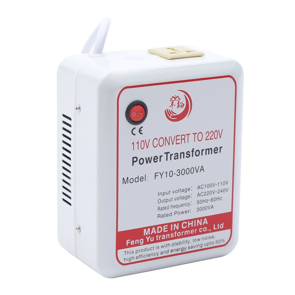 100V-120V to AC 220V-240V Step-Up Only Voltage Converter 3000W Transformer - Image 3 of 4