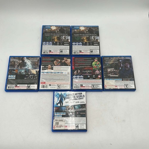 Lot of 7 Sony PlayStation 4 PS4 Replacement Case Only NO DISCS - Picture 2 of 3